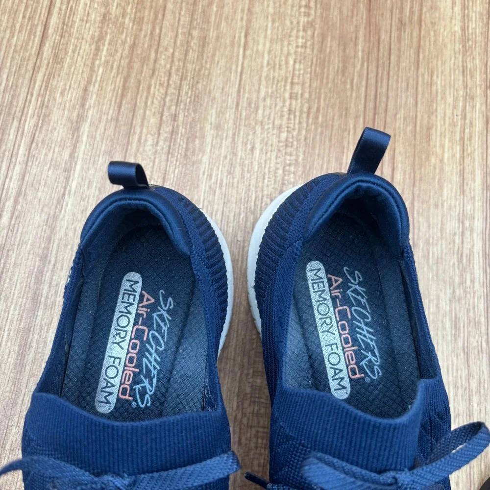 Skechers Ultra Flex 2.0 Sneakers Women 9.5 Navy Blue Excellent Slip On 149159